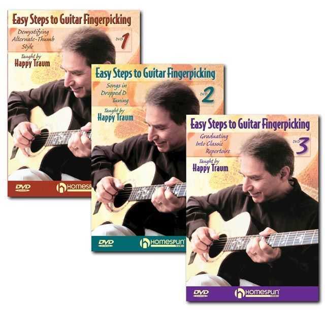 Homespun, DVD - Easy Steps to Guitar Fingerpicking: Three DVD Set