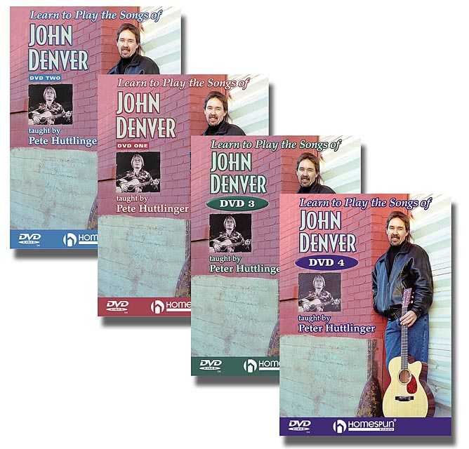 Homespun, DVD - Learn to Play the Songs of John Denver: Four DVD Set