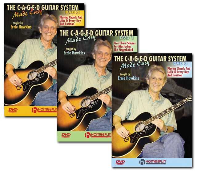 Homespun, DVD-The C-A-G-E-D Guitar System Made Easy: Three DVD Set