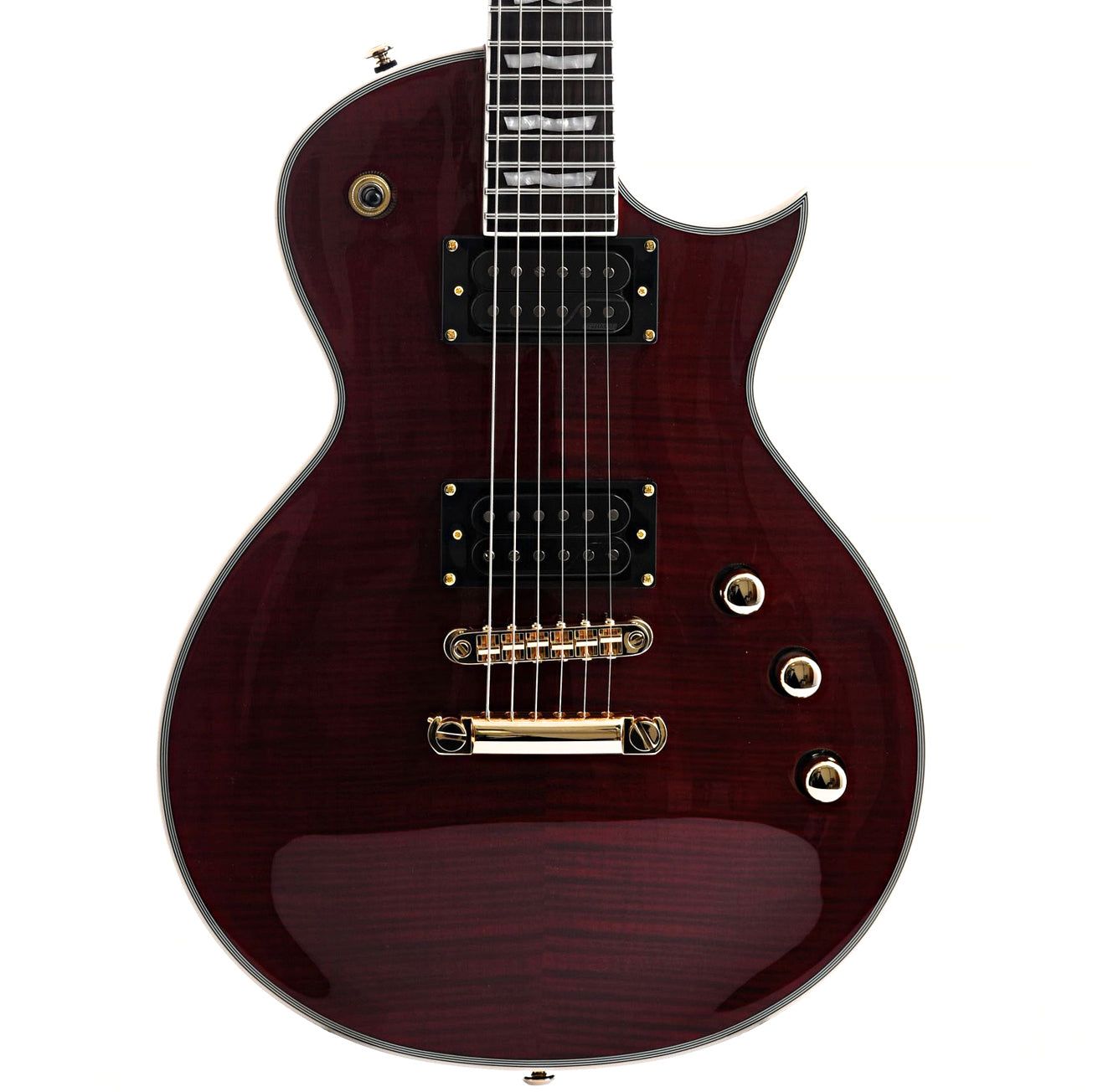 ESP, ESP LTD EC-1000T CTM Full Thickness Electric Guitar, See Thru Black Cherry