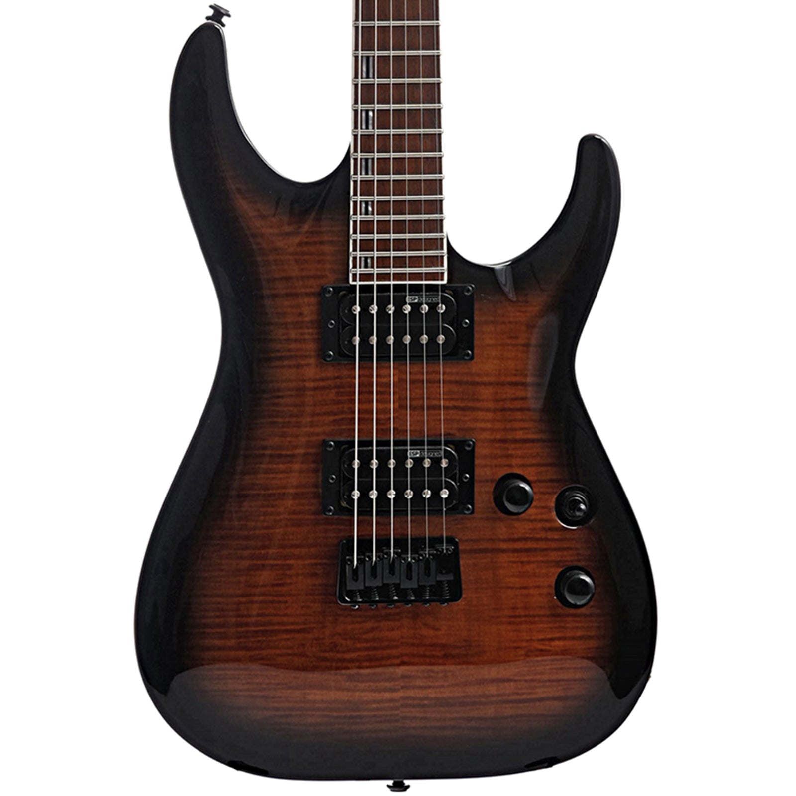 ESP, ESP LTD H-200FM Electric Guitar, Dark Brown Sunburst Finish