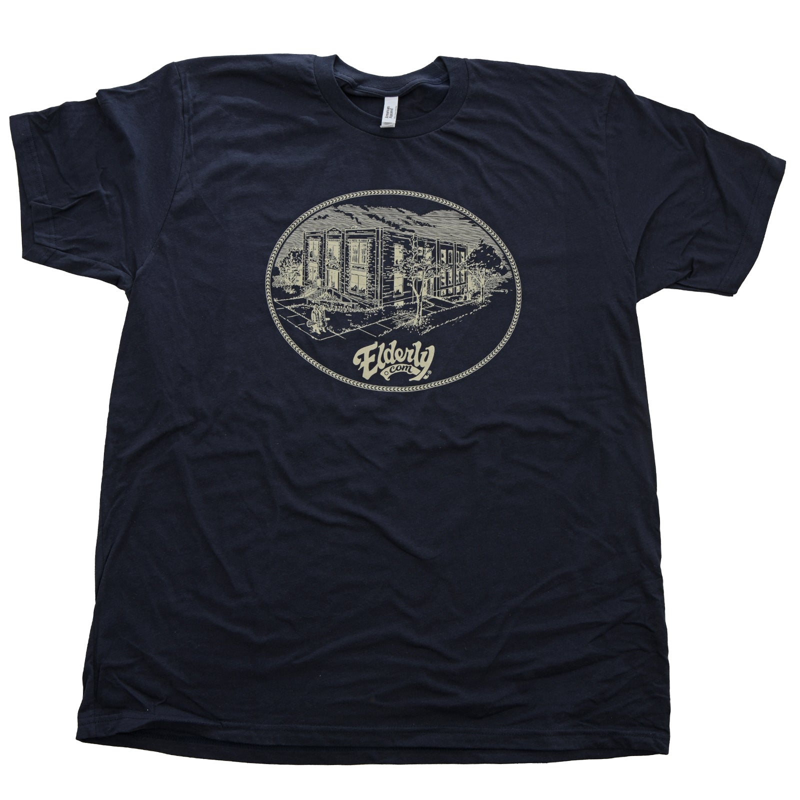 Elderly Instruments, Elderly Instruments Building Shirt, Navy (Various Sizes)