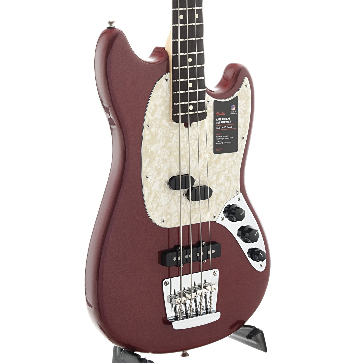 Fender, Fender American Performer Mustang Bass, Aubergine