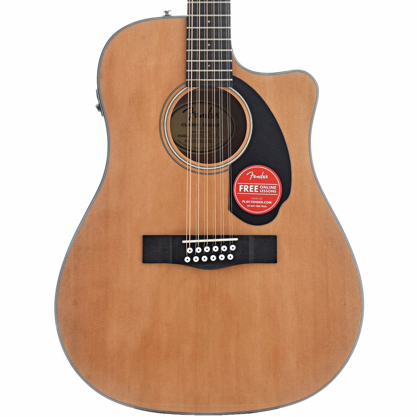 Fender, Fender CD-60SCE 12-String Acoustic Electric Guitar