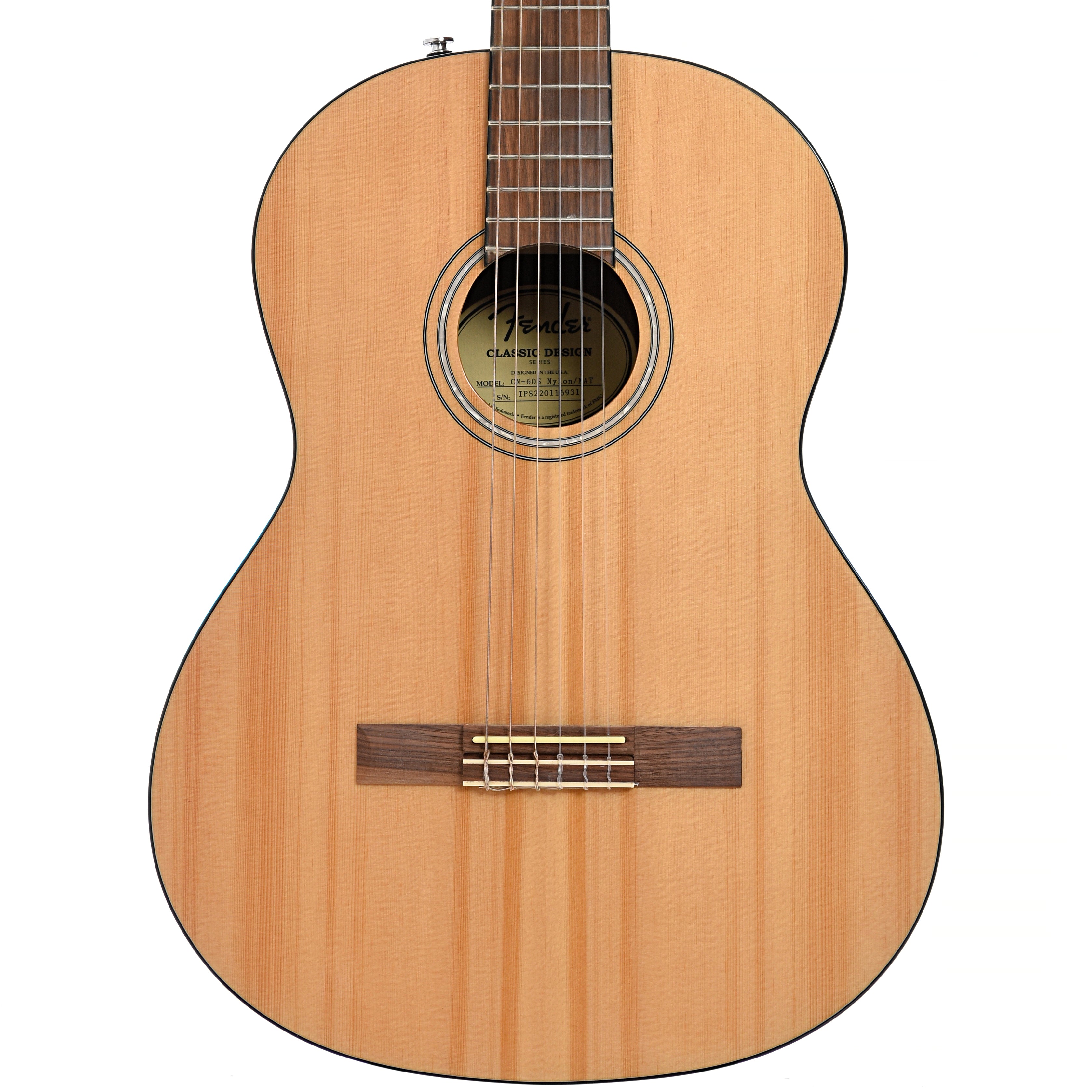 Fender, Fender CN-60S Classical Guitar, Natural Finish