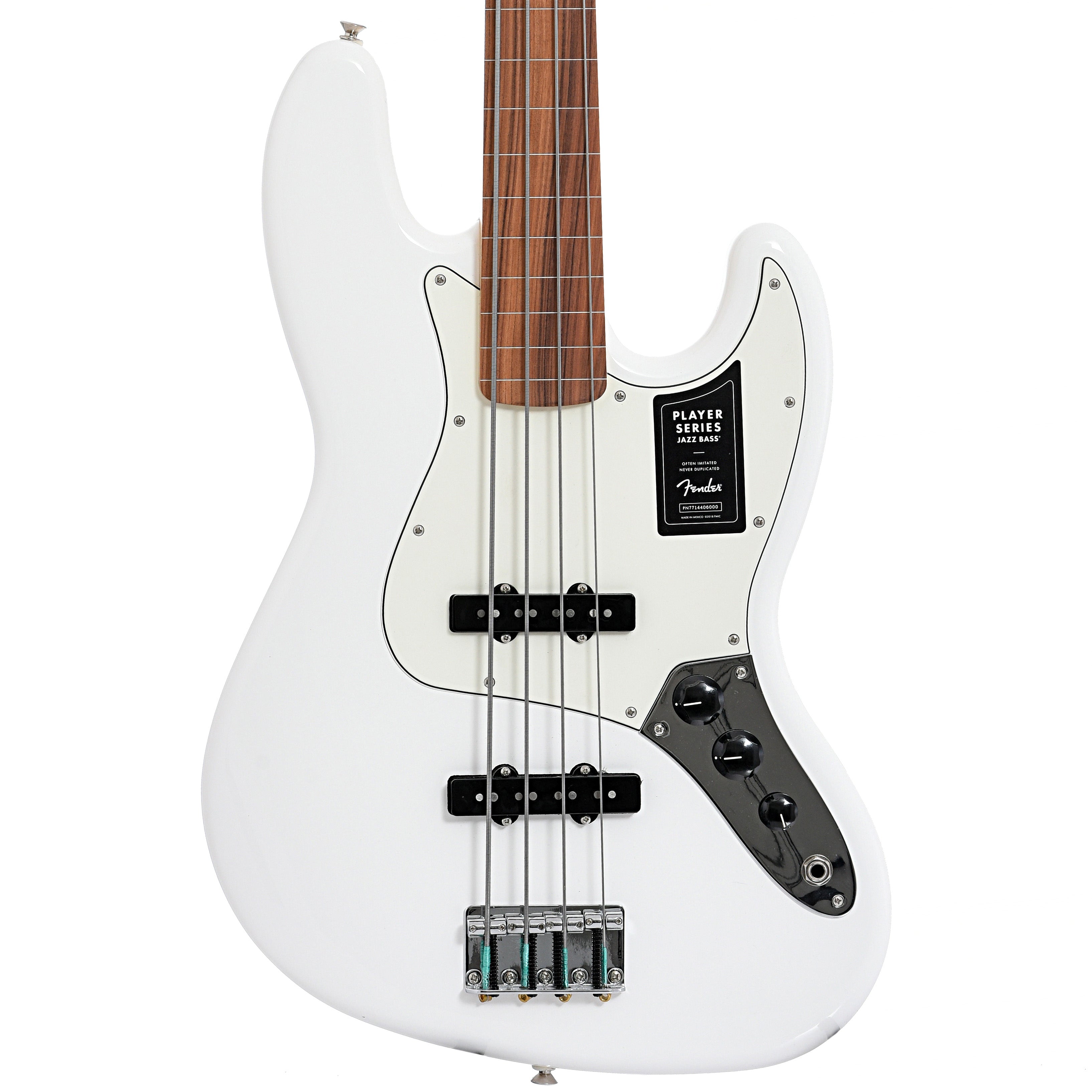 Fender, Fender Player Jazz Bass, Fretless, Polar White