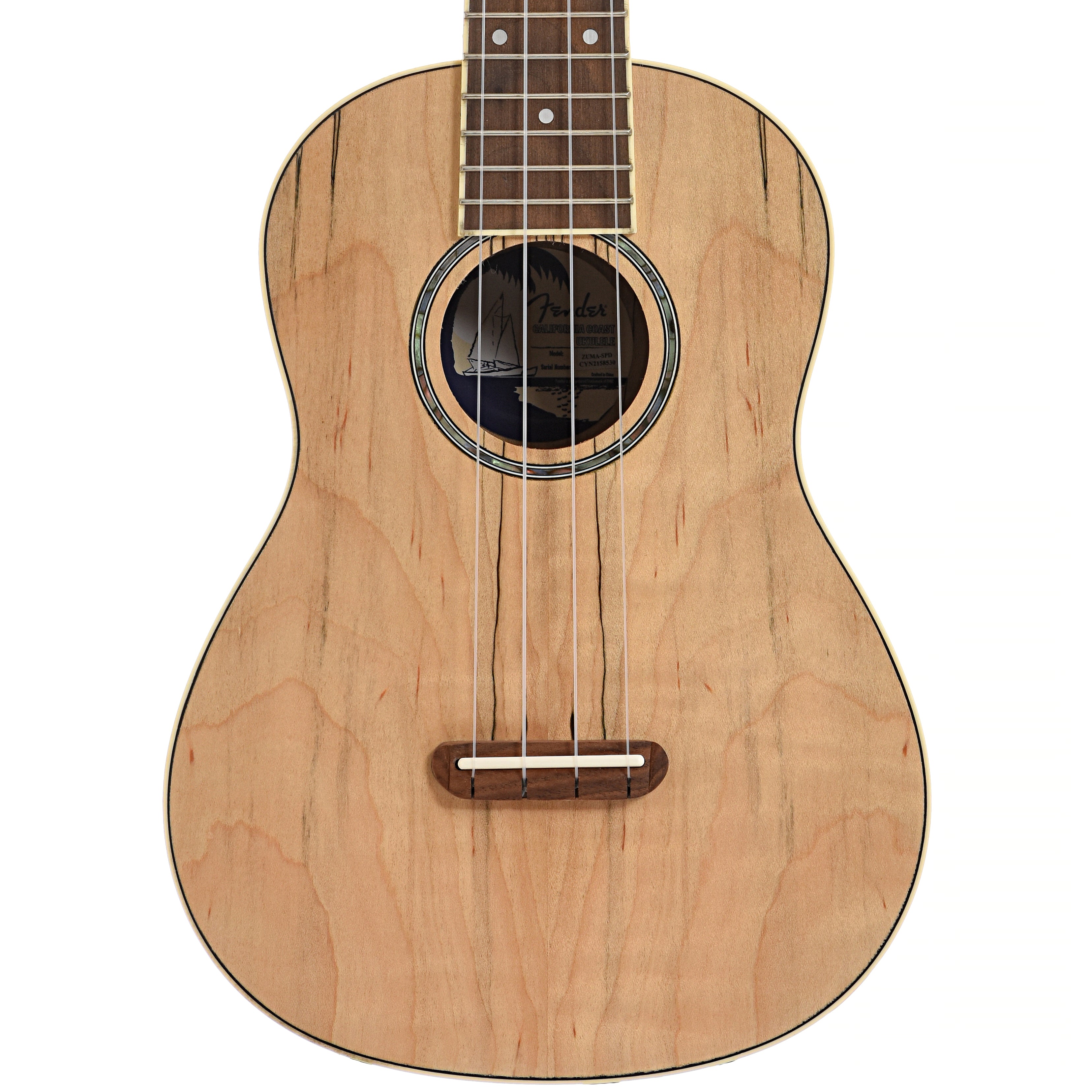 Fender, Fender Zuma Exotic Concert Ukulele, Spalted Maple