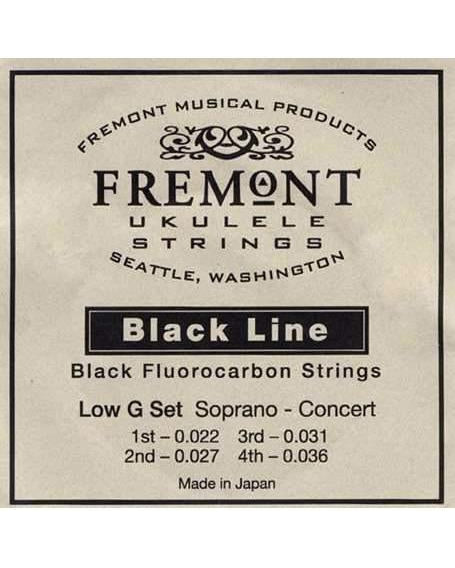 Fremont, Fremont Blackline Fluorocarbon Low G Soprano & Concert Ukulele String Set