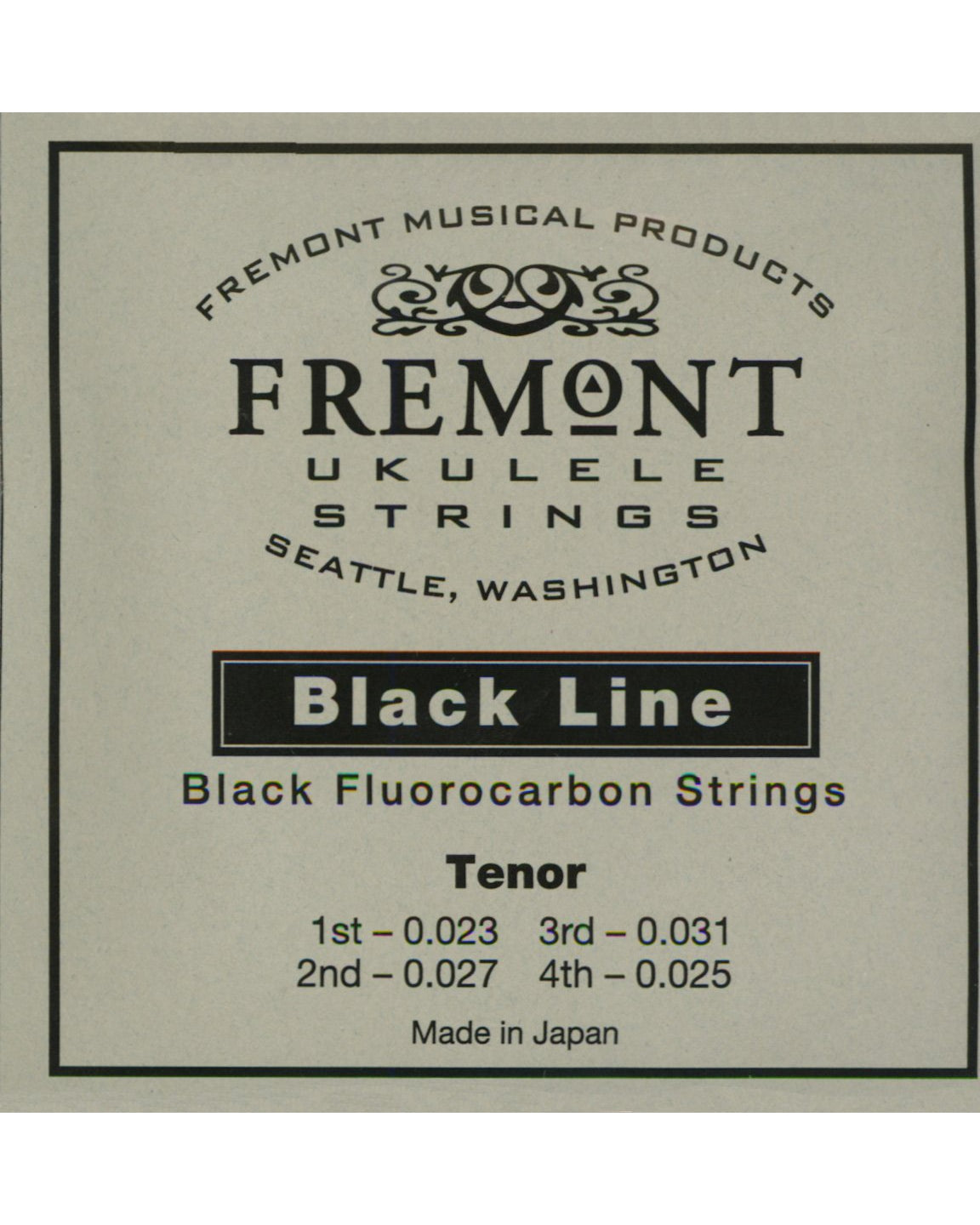 Fremont, Fremont Blackline Fluorocarbon Tenor Ukulele String Set, Standard G-C-E-A Tuning