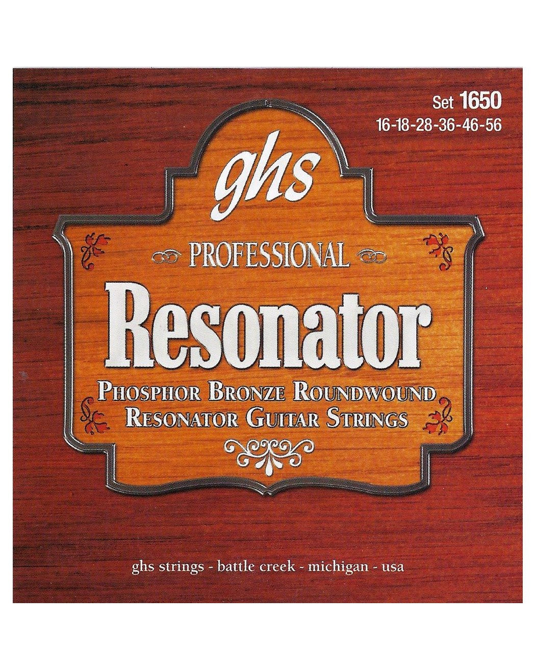 GHS, GHS 1650 Phosphor Bronze Resonator Acoustic Guitar Strings, G-Tuning