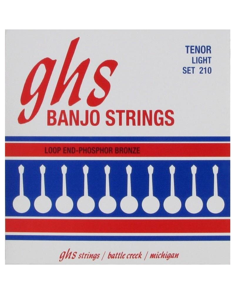 GHS, GHS 210 Phosphor Bronze Light Gauge 4-String Tenor Banjo Strings