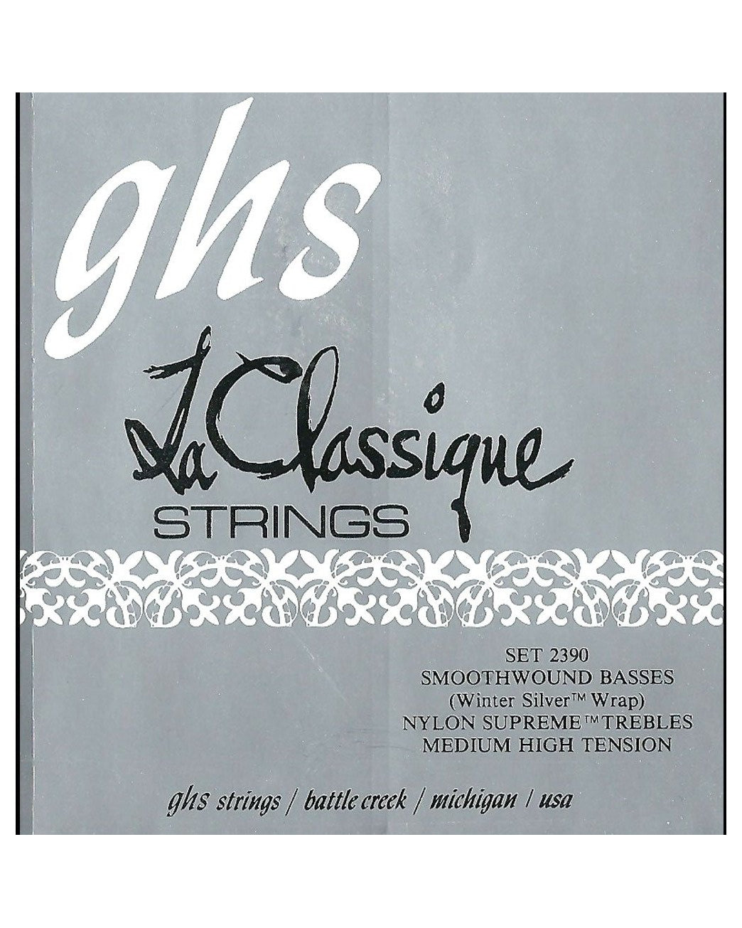 GHS, GHS 2390 La Classique Smoothwound Medium High Tension Classical Guitar Strings