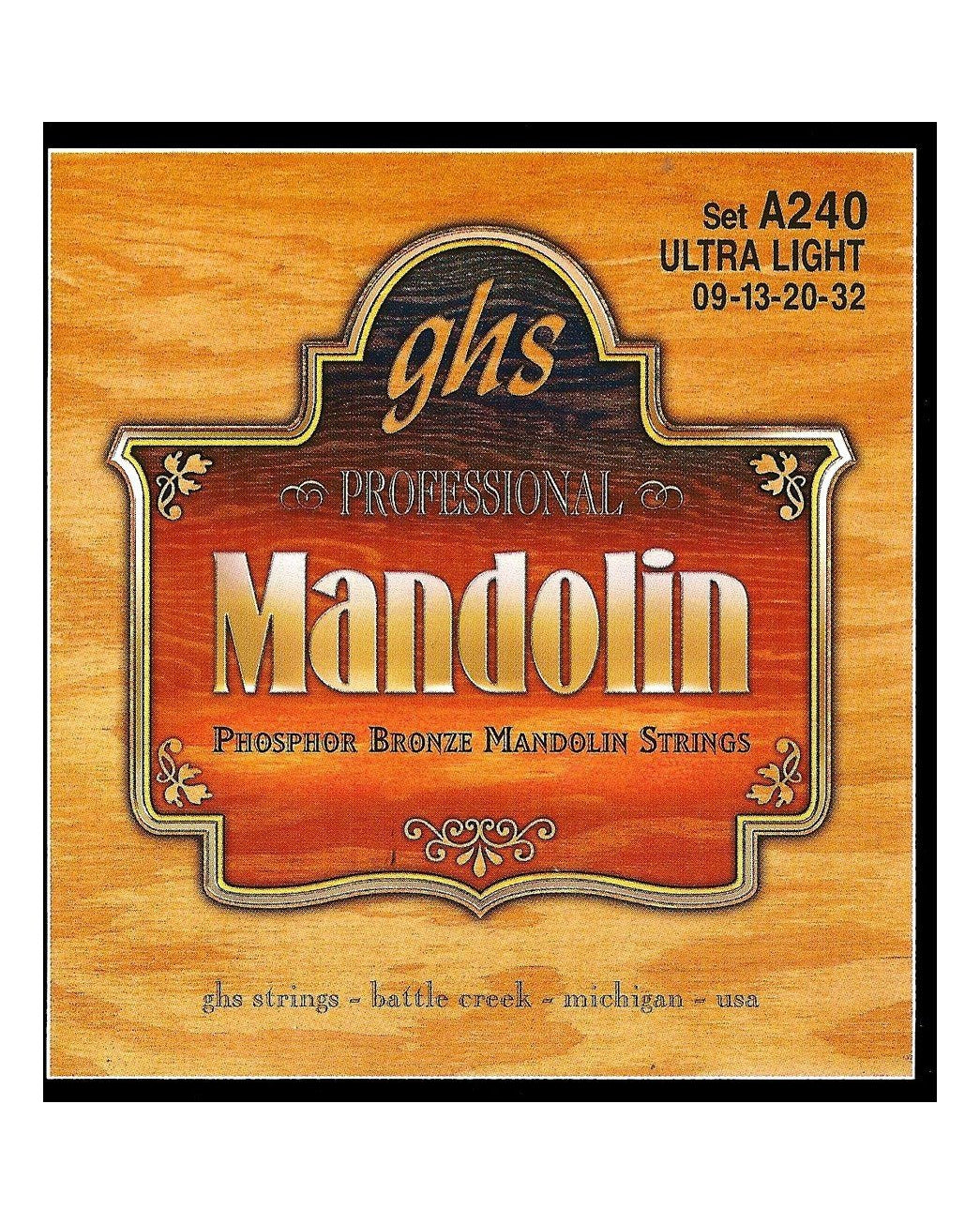 GHS, GHS A240 Phosphor Bronze Ultra Light Gauge Mandolin Strings