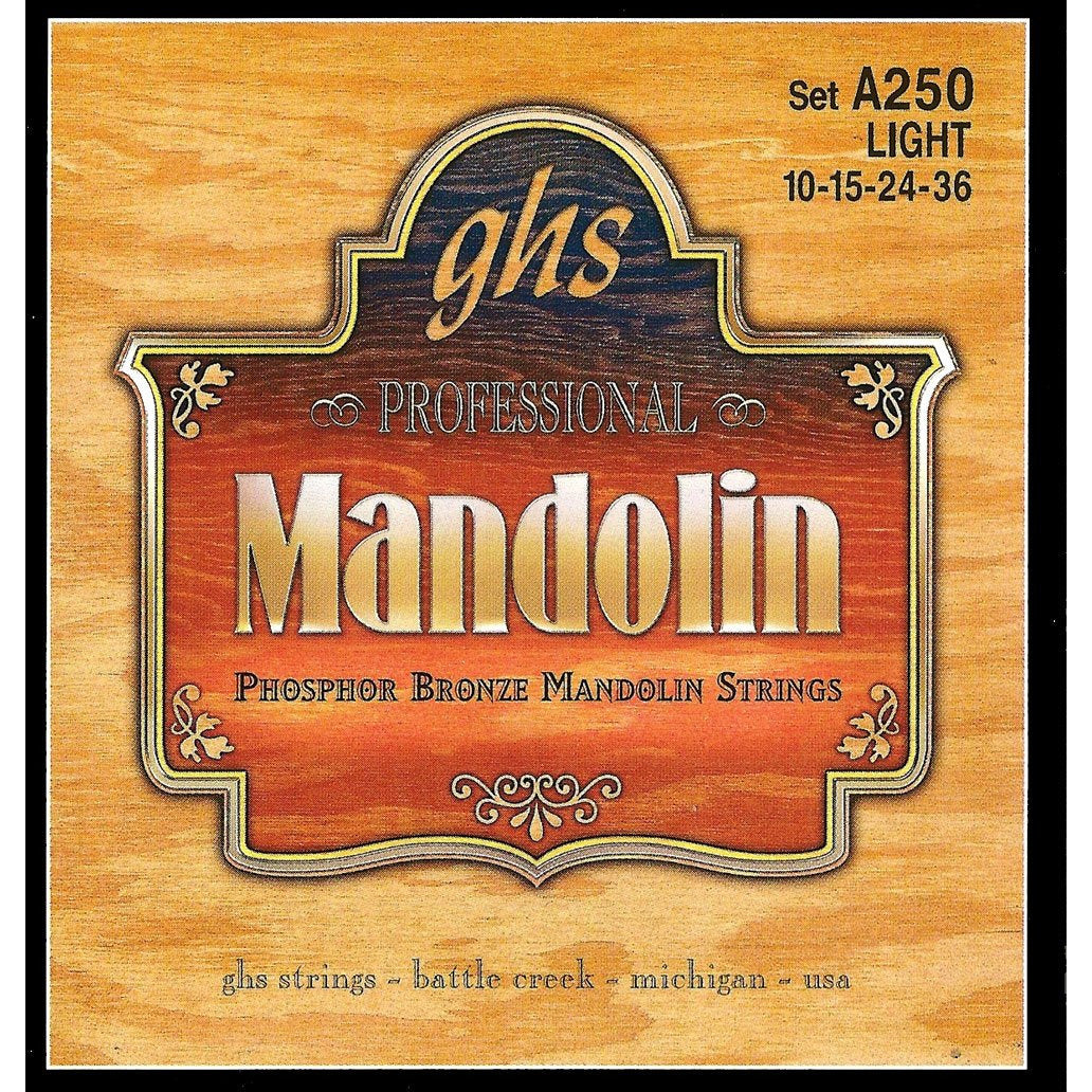 GHS, GHS A250 Phosphor Bronze Light Gauge Mandolin Strings