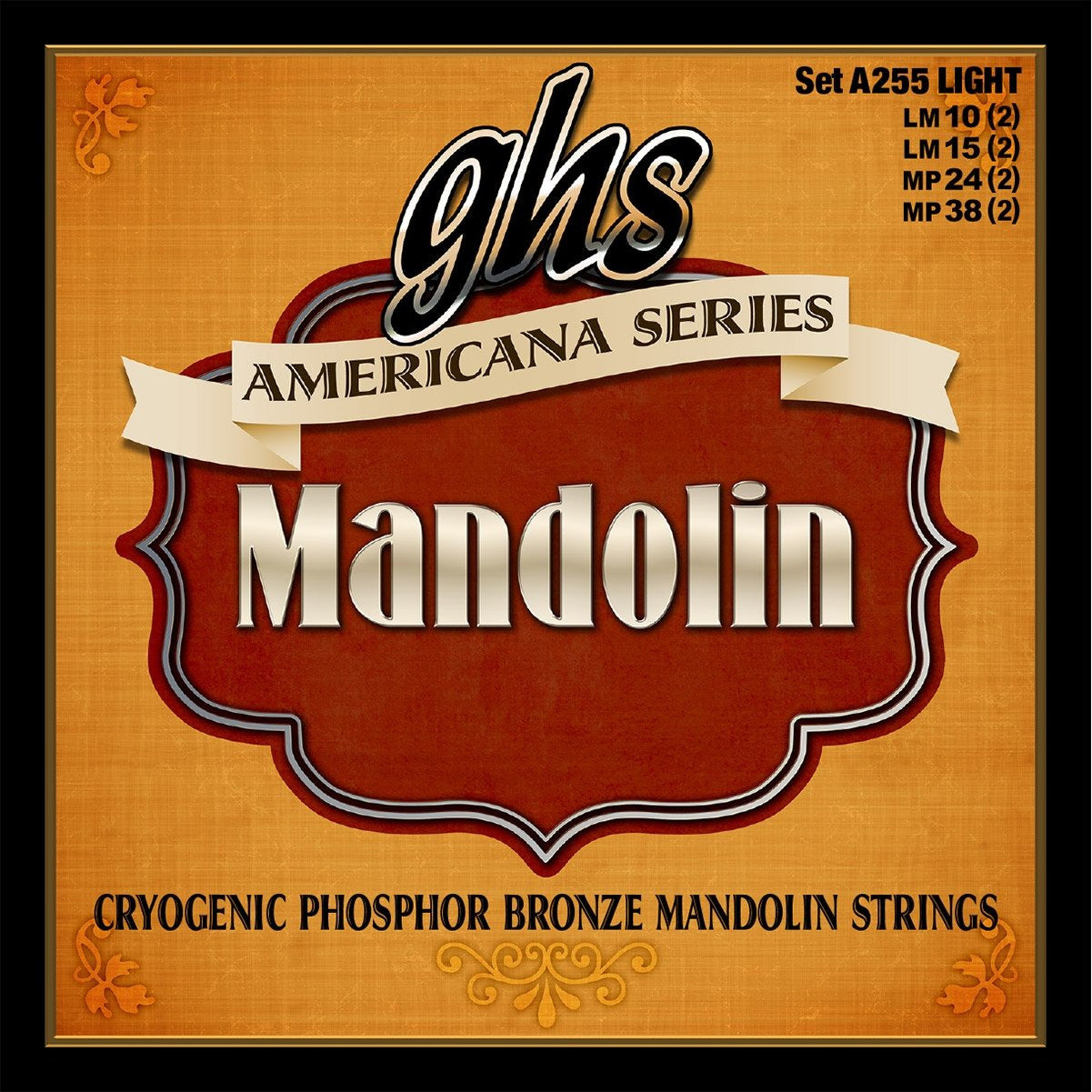 GHS, GHS A255 Americana Cryogenic Phosphor Bronze Light Gauge Mandolin Strings