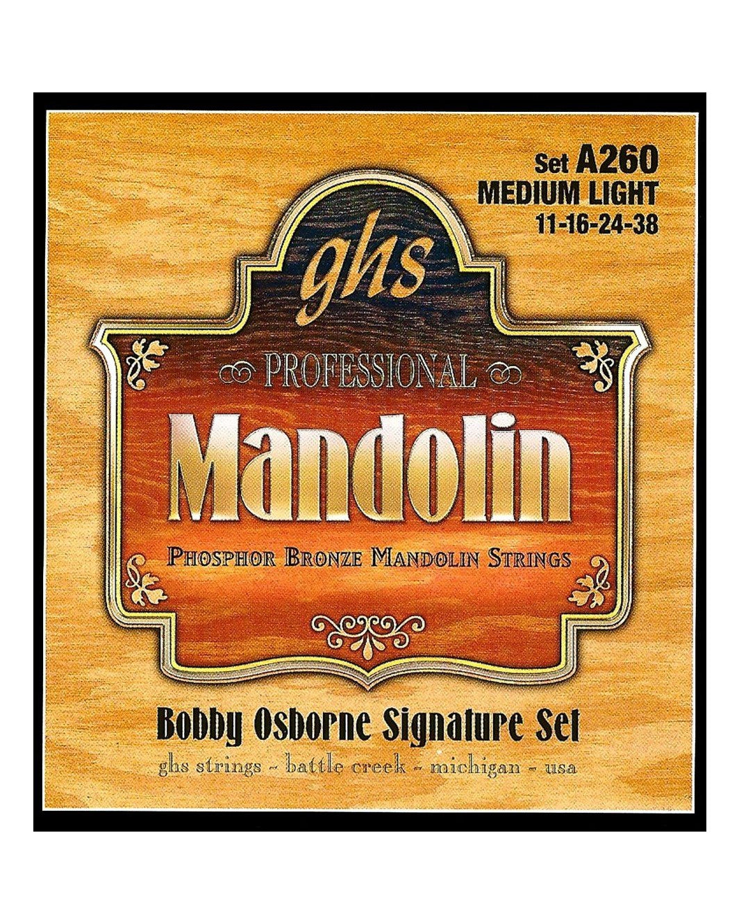 GHS, GHS A260 Phosphor Bronze Bobby Osborne Signature Medium Light Mandolin Strings