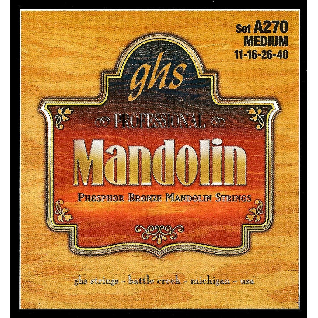 GHS, GHS A270 Phosphor Bronze Medium Gauge Mandolin Strings