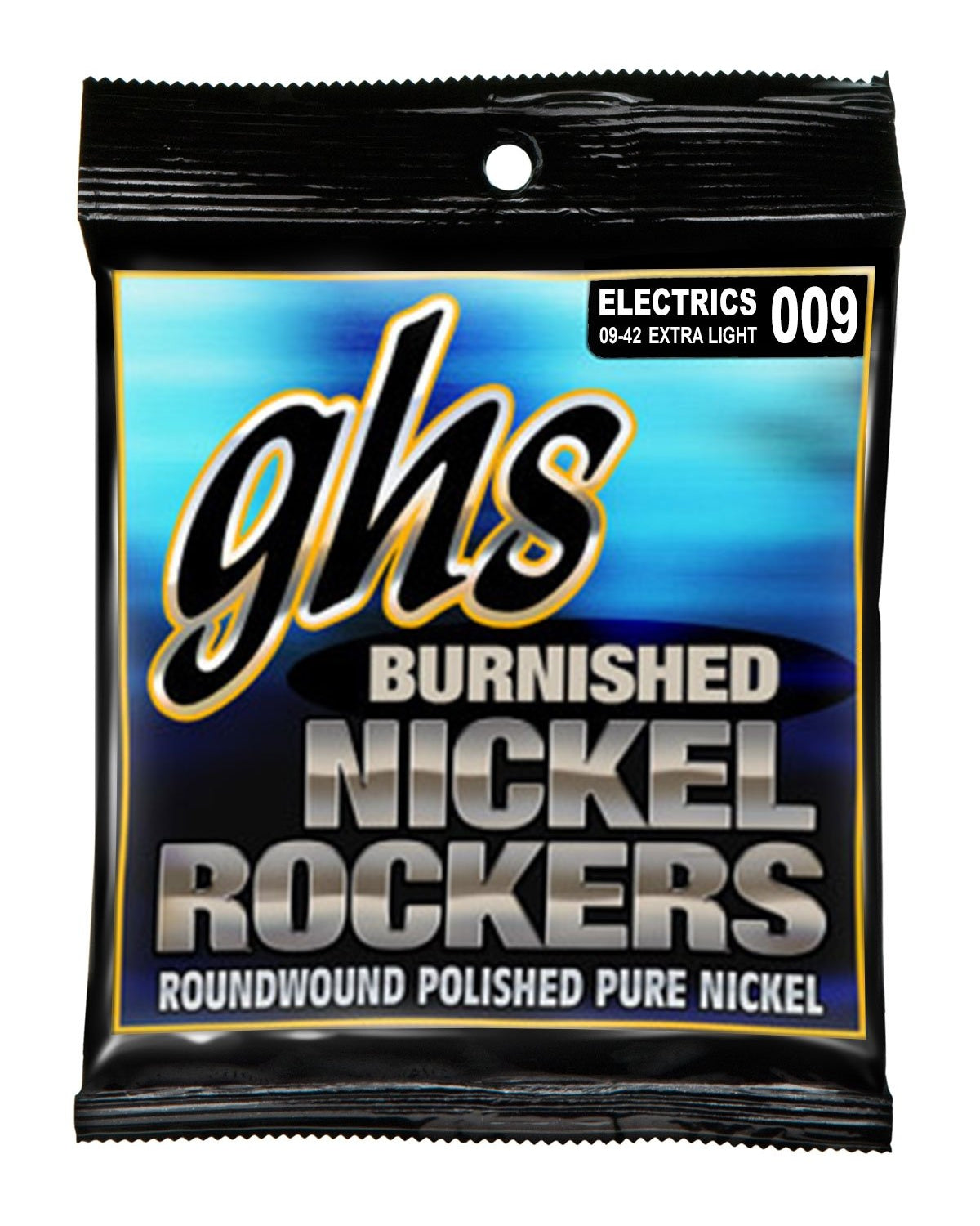 GHS, GHS BNR-XL Burnished Nickel Rockers Extra Light Gauge Electric Guitar Strings