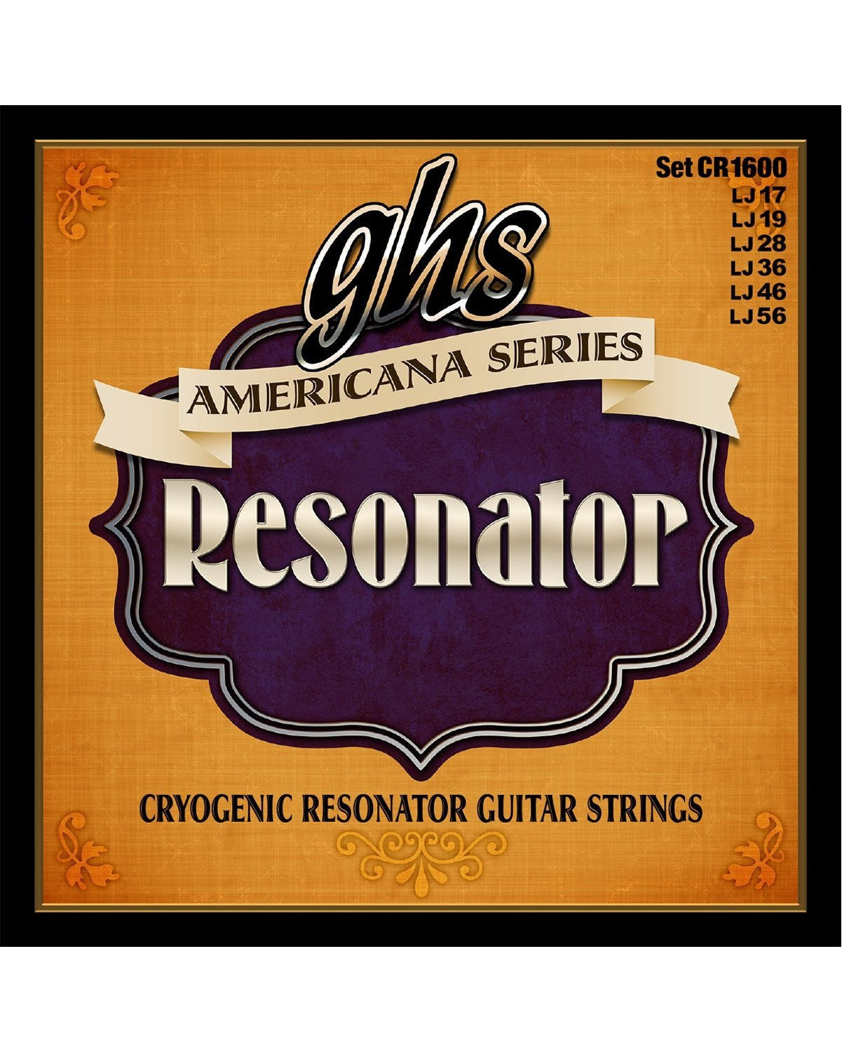 GHS, GHS CR1600 Americana Cryogenic Phosphor Bronze Resonator Guitar Strings