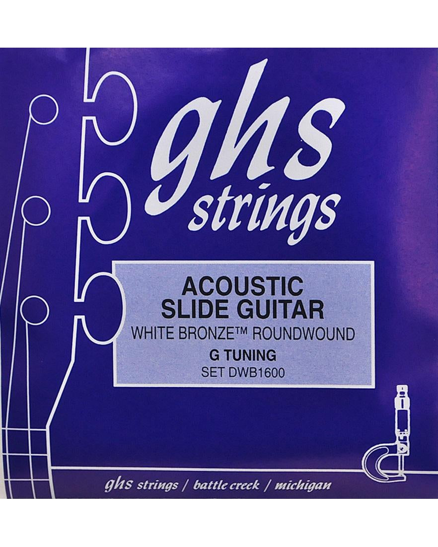 GHS, GHS DWB1600 White Bronze Resonator Acoustic Guitar Strings, G-Tuning