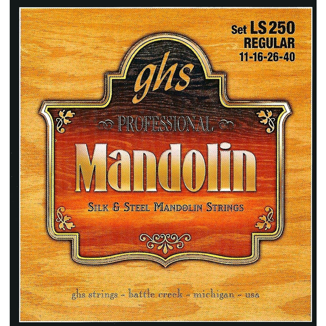 GHS, GHS LS250 Regular Gauge .011-.040 Mandolin Silk & Steel Strings