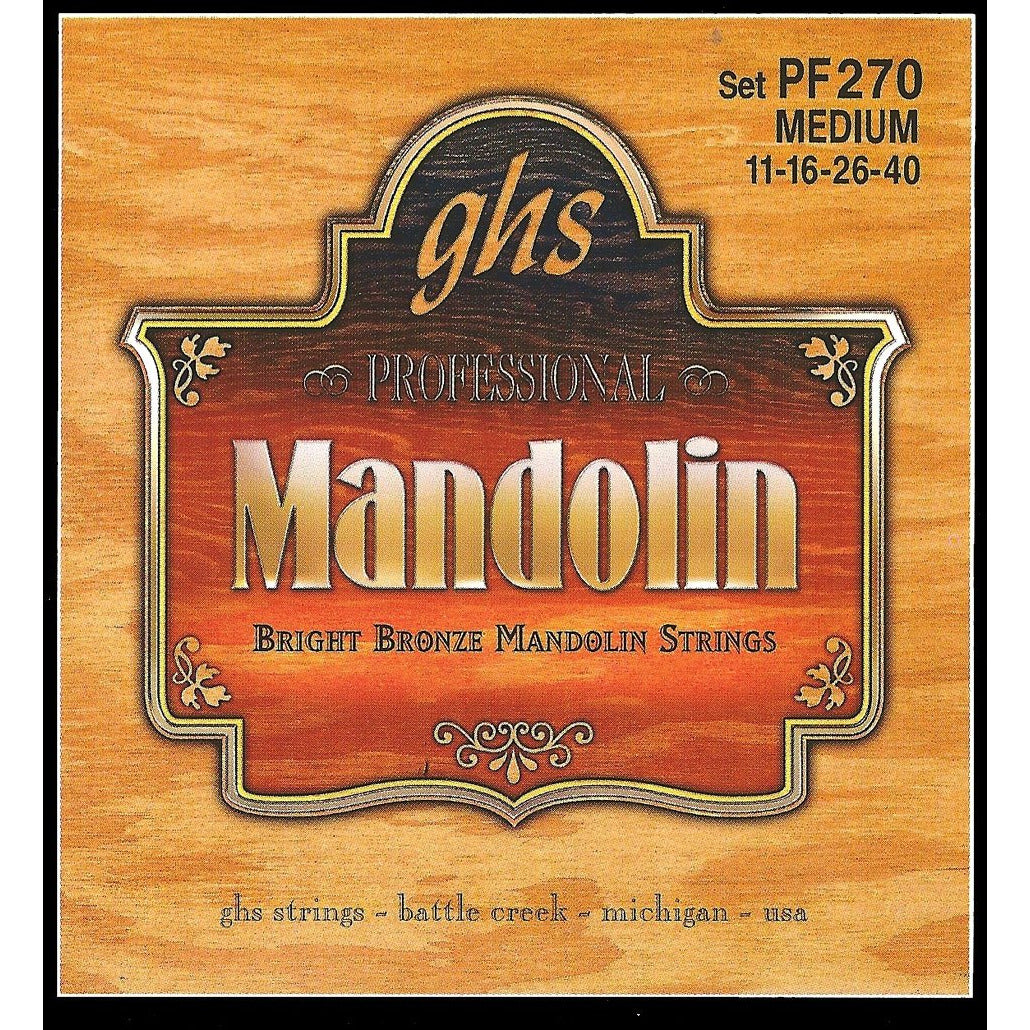 GHS, GHS PF270 Bright Bronze Medium Gauge Mandolin Strings