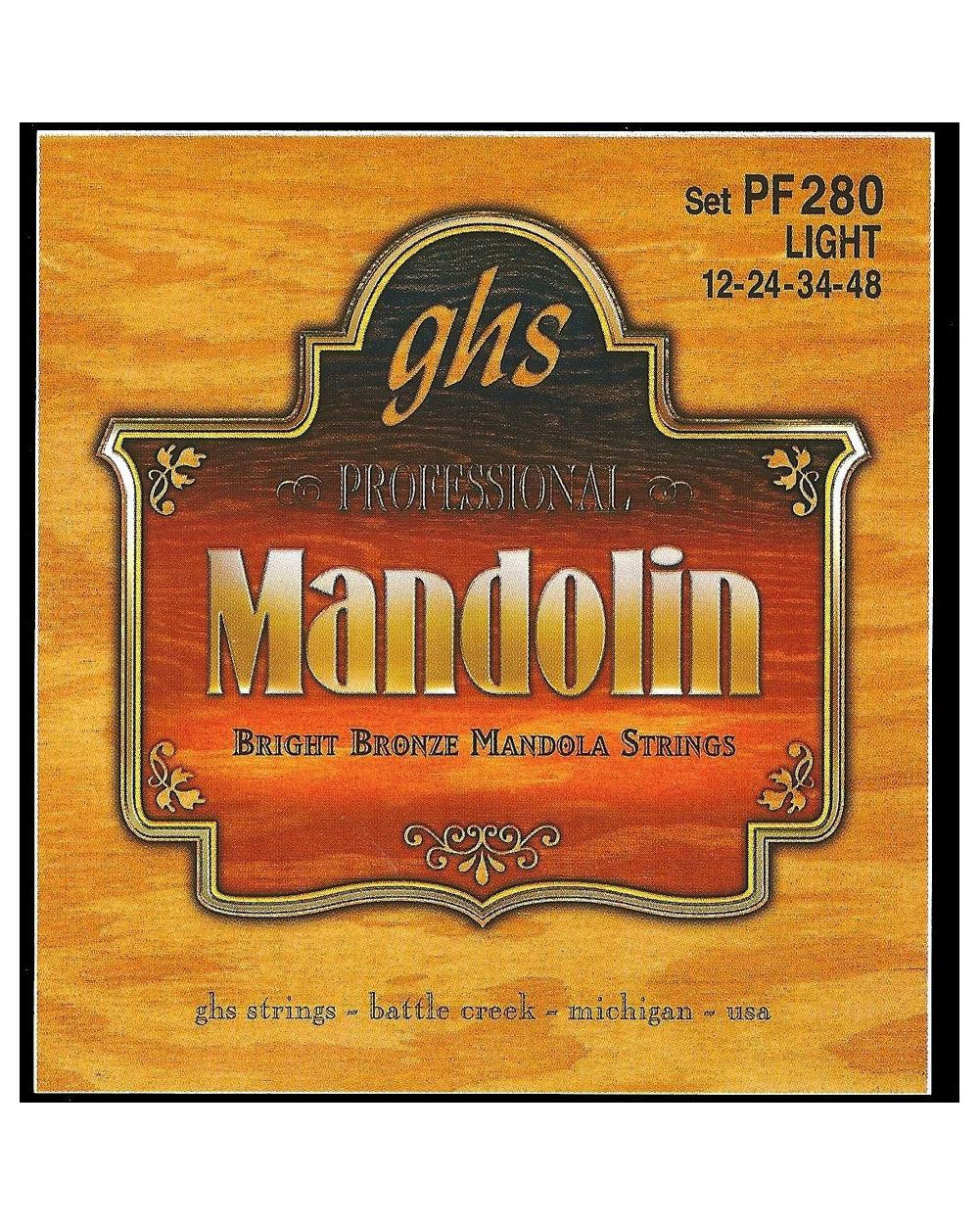 GHS, GHS PF280 Bright Bronze Light Gauge 8-String Mandola Strings