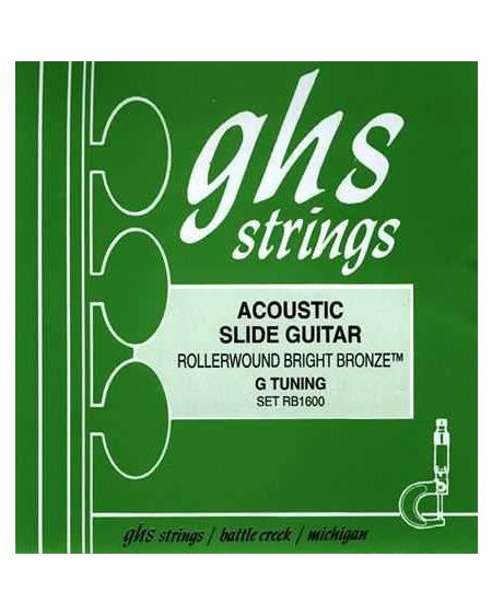 GHS, GHS RB160 Rollerwound Bright Bronze Resonator Guitar G Tuning Strings