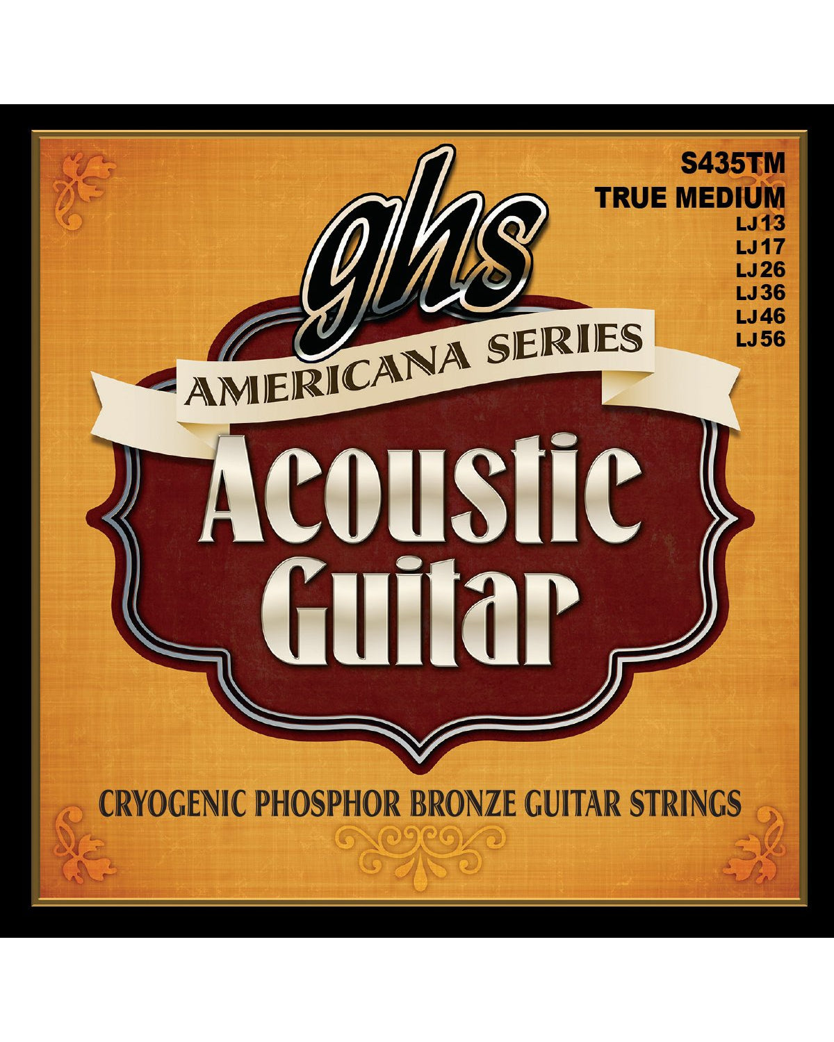 GHS, GHS S435TM Americana True Medium Phosphor Bronze Acoustic Guitar Strings