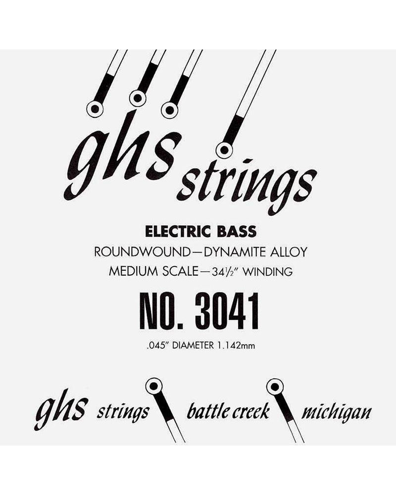 GHS, GHS Single Bass Boomers Medium Electric Bass String .045, Medium Scale, Clearance Sale!