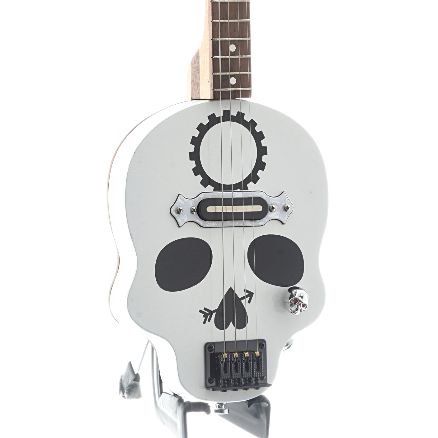 Get Down Guitars, Get Down Guitars White Skull Cigar Box 4-String Electric Guitar