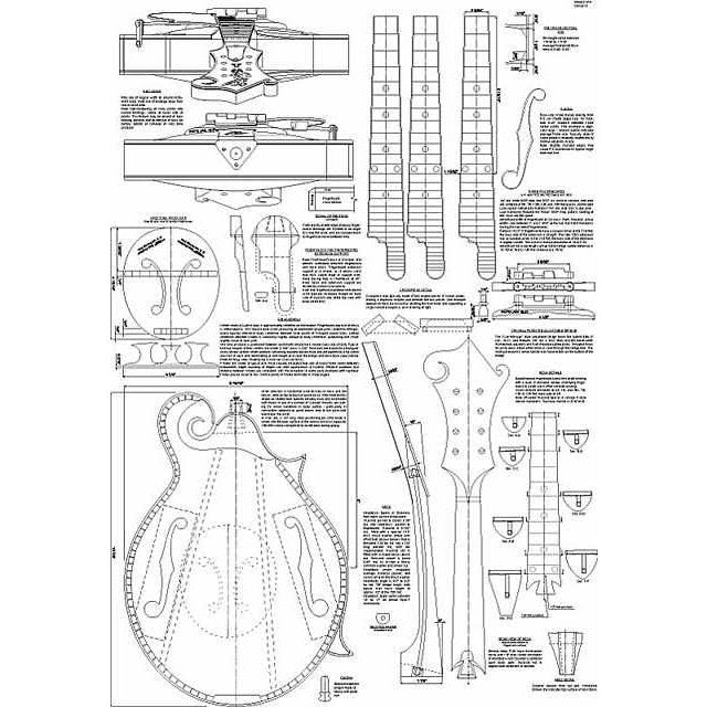 Other, Gibson Lloyd Loar F-5 Mandolin Plans - Version 4