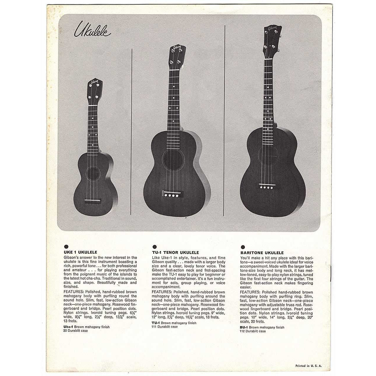 Other, Gibson "Traditional" Catalog Supplement (1964-65)