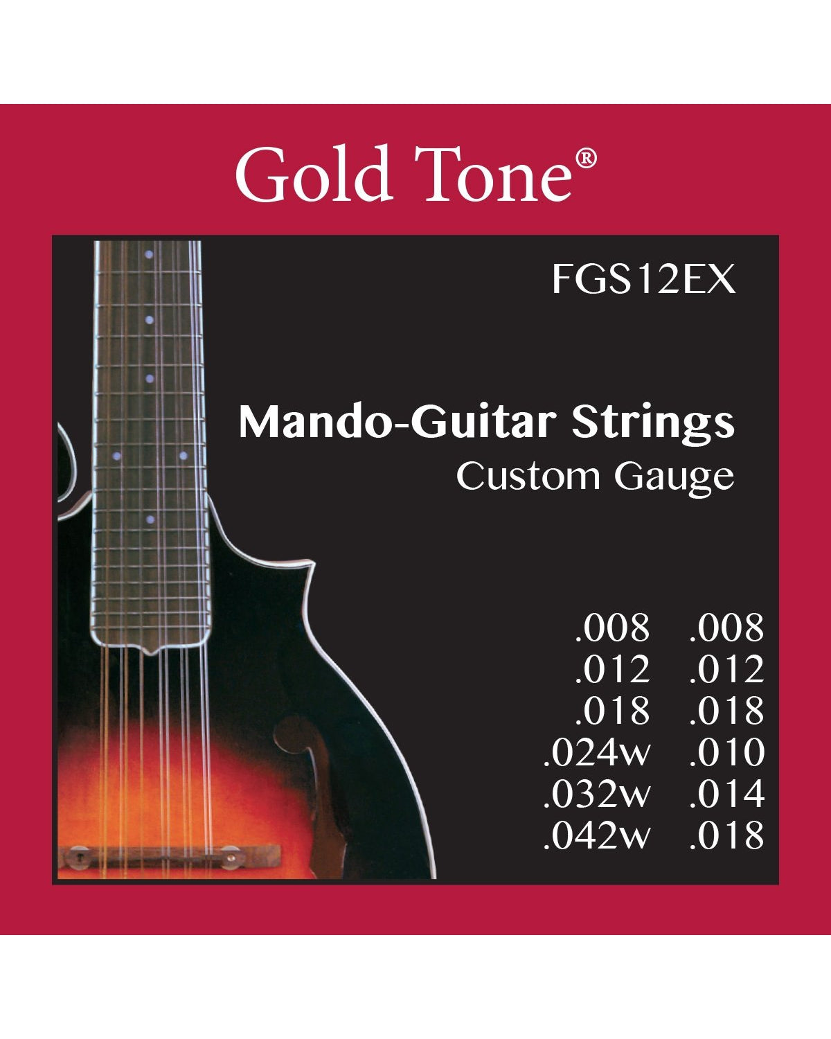 Gold Tone, Gold Tone FGS12EX String set for F-12 Mando-Guitar