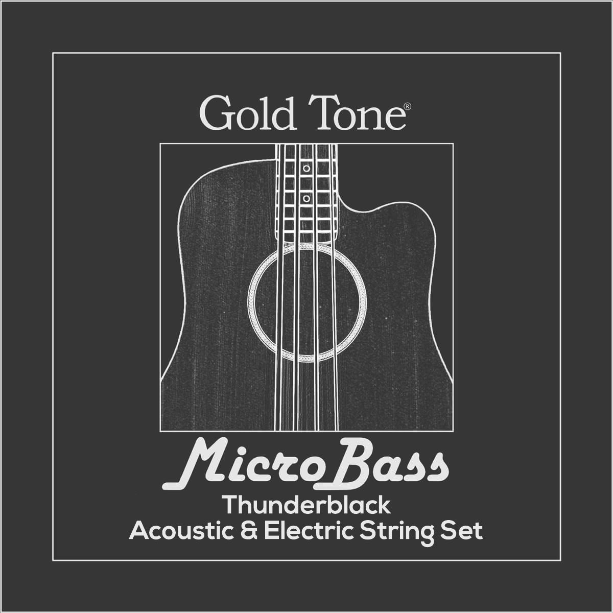 Gold Tone, Gold Tone MicroBass MBS-BL Thunder Black String Set, by Aquila