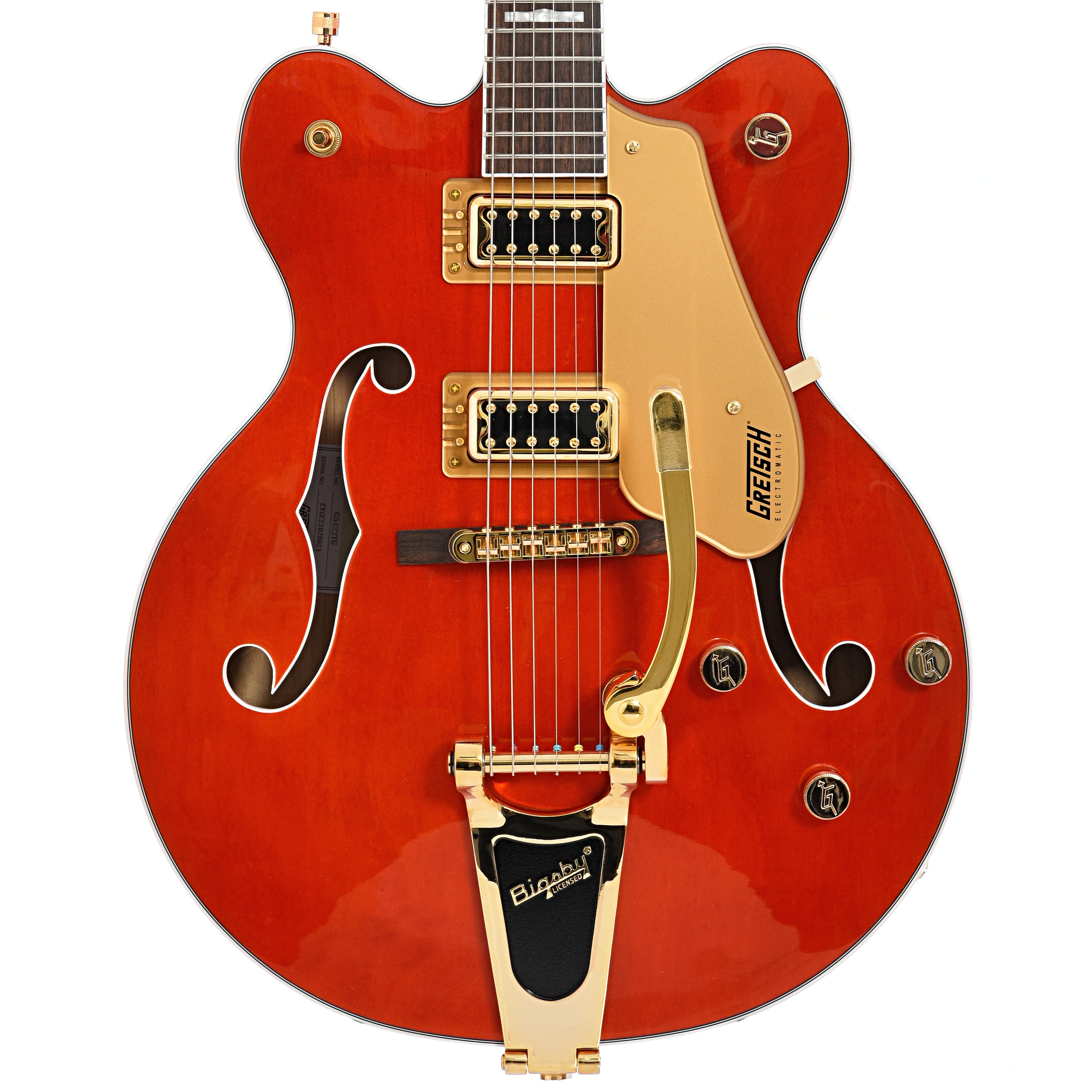 Gretsch, Gretsch G5422TG Electromatic Classic Hollow Body Double Cut with Bigsby, Orange Stain