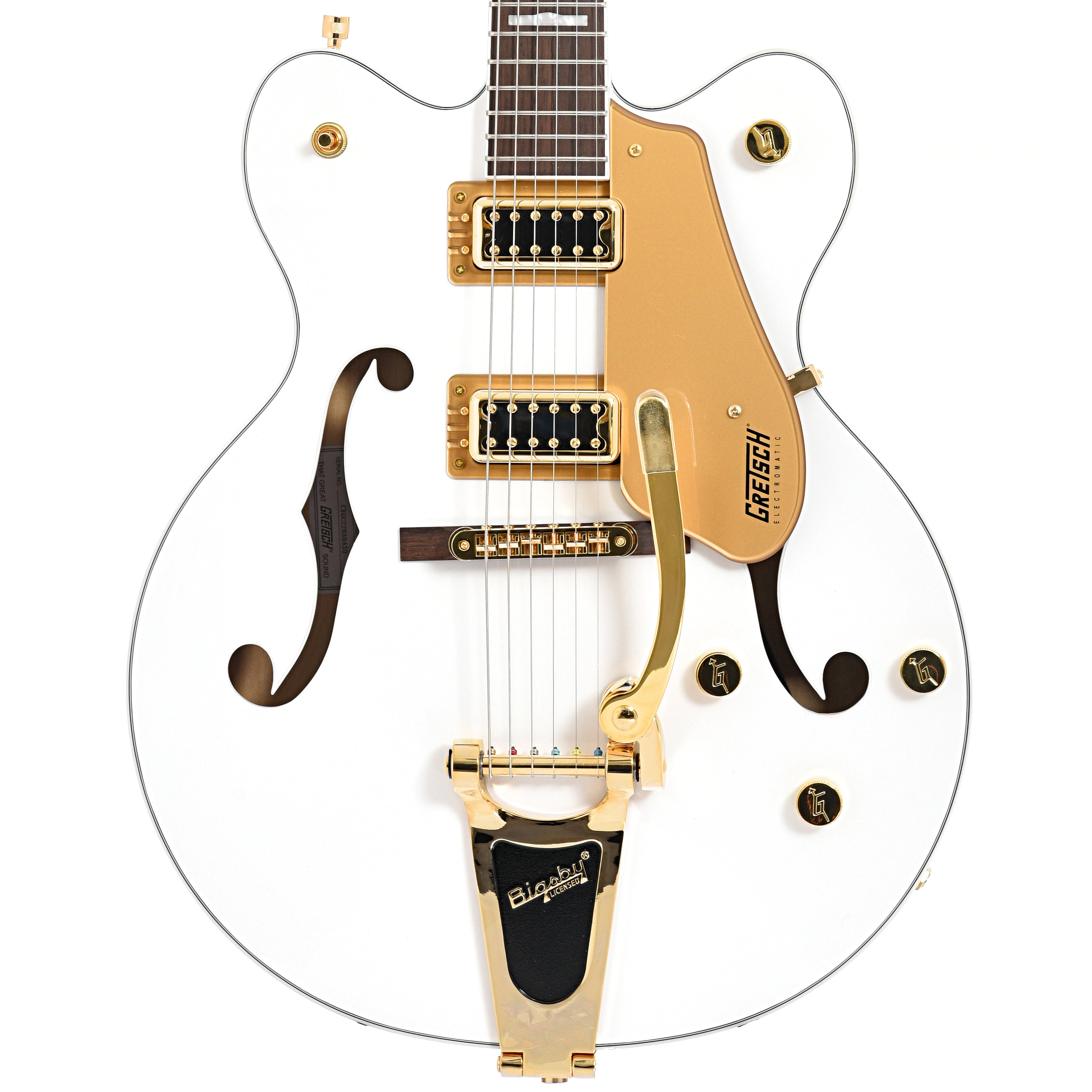 Gretsch, Gretsch G5422TG Electromatic Classic Hollow Body Double Cut with Bigsby, Snowcrest White