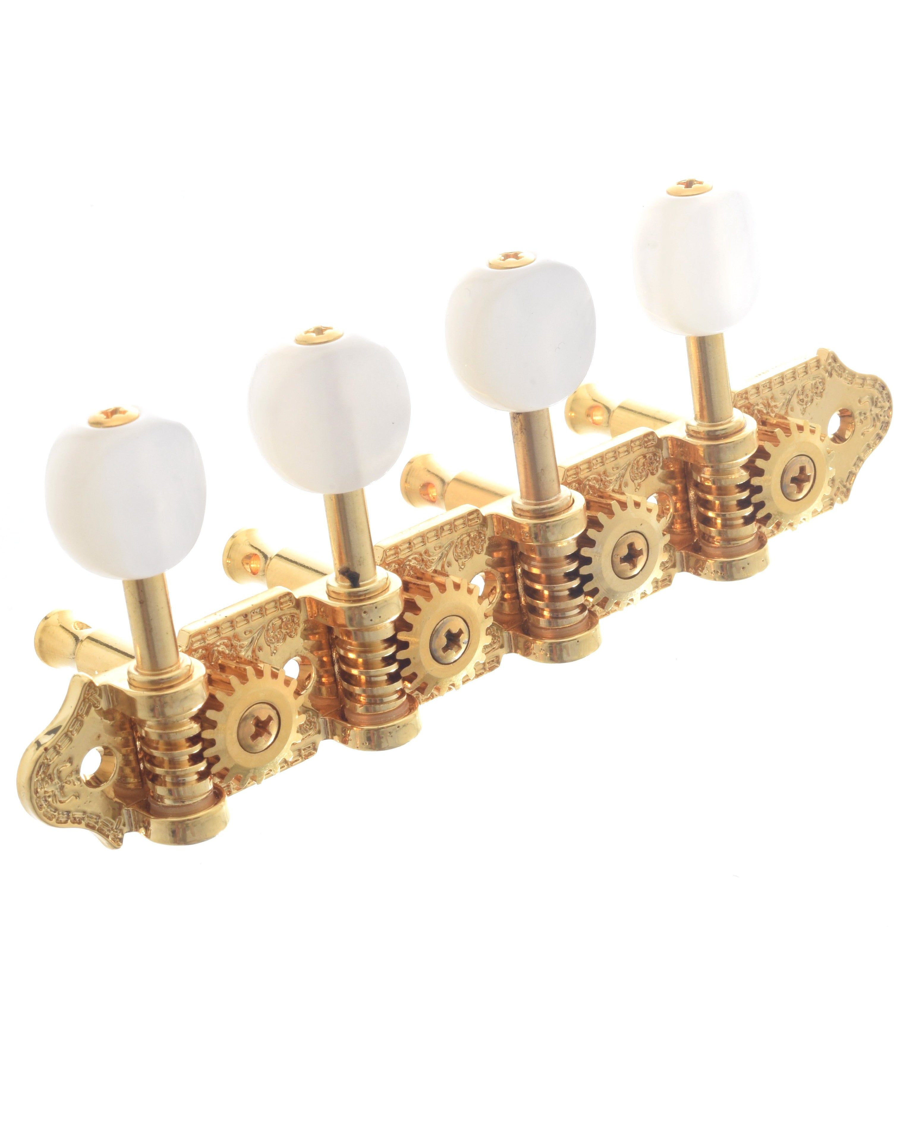 Grover, Grover A-Style Mandolin Tuners, Gold Finish with with Pearloid Buttons